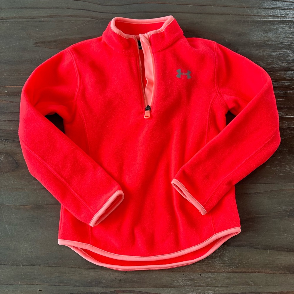 EUC Under Armour Orange Fleece sweater